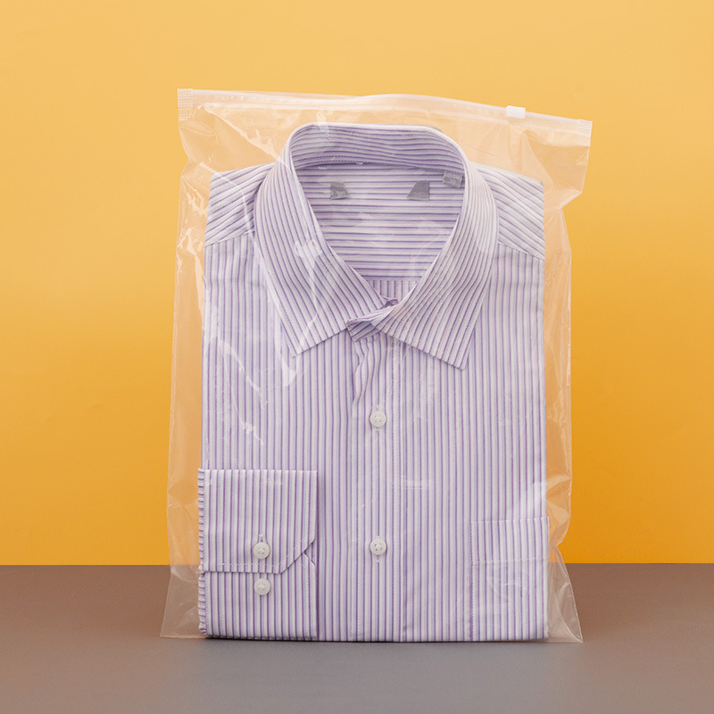 PE透明ジッパー袋 衣類Tシャツ衣料品包装袋 クリップ式ジッパー付き自己密封収納プラスチック下着ジッパー式エコバッグ