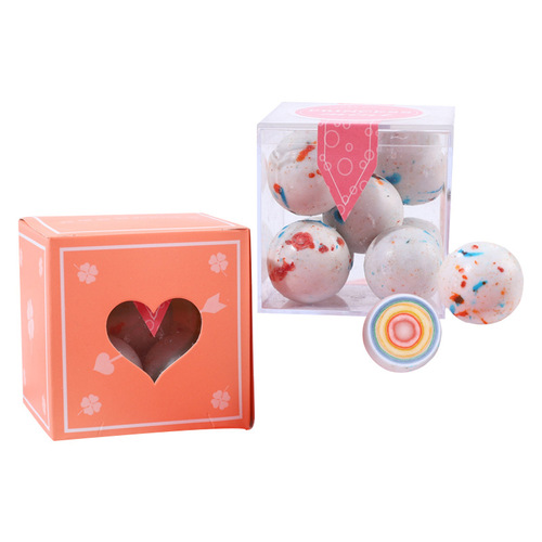 Lick Lick Lollipop 80g Boxed 7 Pieces Snack Fashion Multi-Layer Round Ball Candy Lollipop Valentine's Day Candy