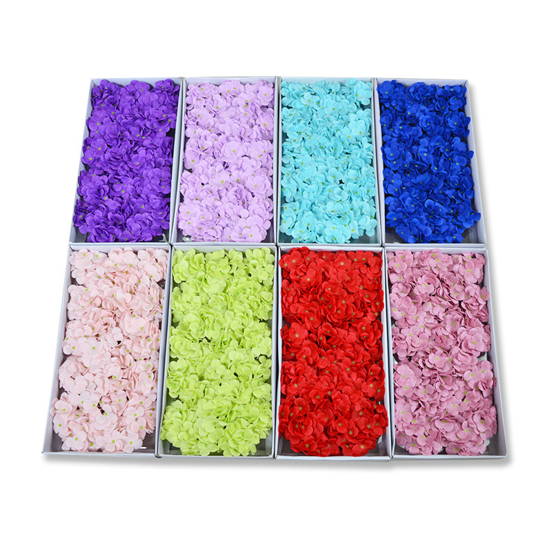 Teacher's Day 12-head Hydrangea Soap Flower Spray Color Soap Hydrangea Gift Box Bouquet with Flower Making Decoration