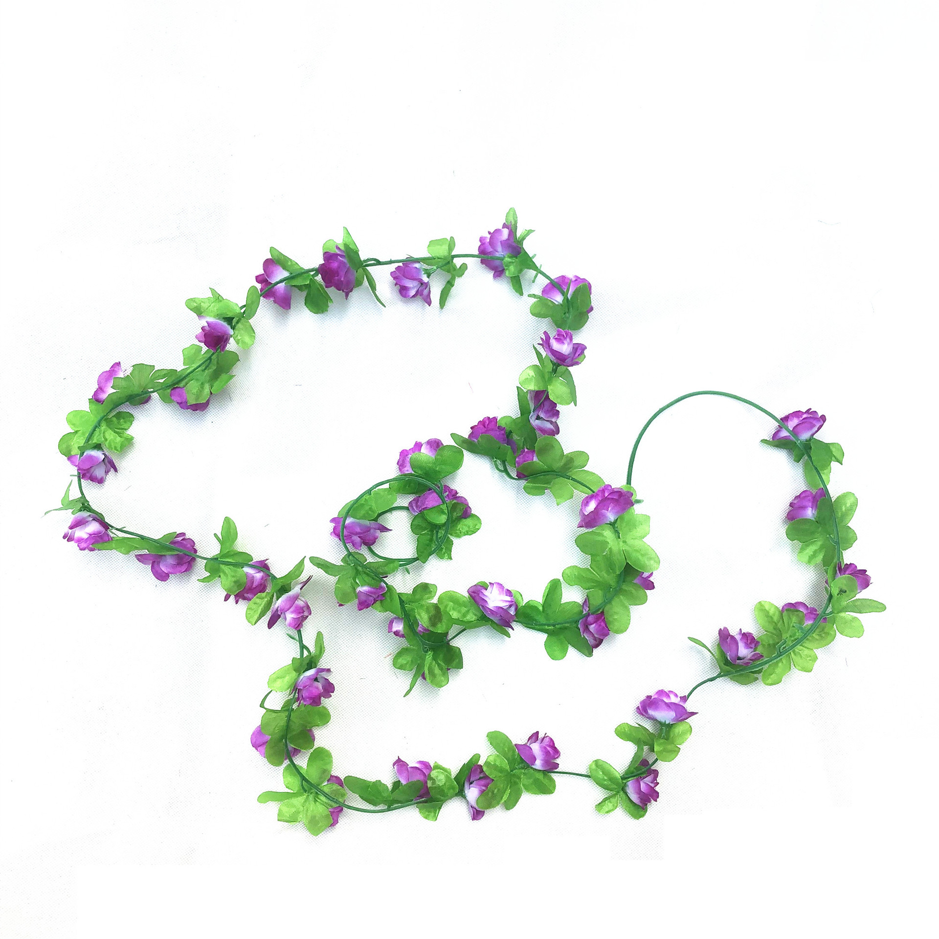 Tira de flores artificiales de alta simulación con rosas pequeñas, hojas verdes y peonías para decoración del hogar y techos, con tubo de calefacción.