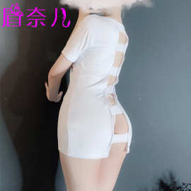 性感情趣内衣纯欲诱惑大码护士装女式露背紧身衣后格护士服禁欲系