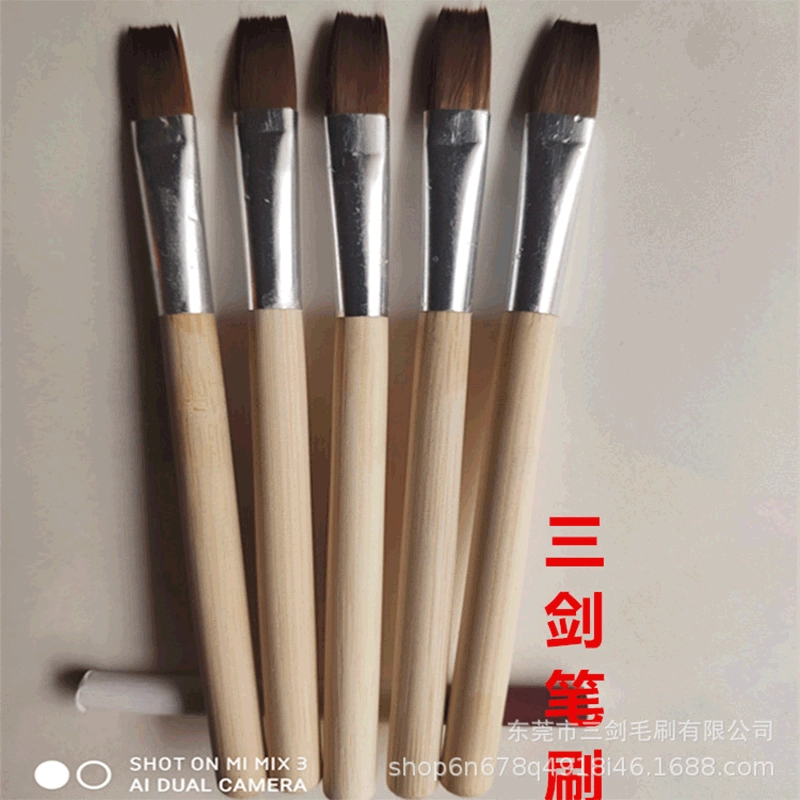Бутик кисти, художественные кисти, нейлоновые масляные кисти, кисти с одной плоской головкой для детей, добро пожаловать по телефону
