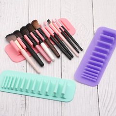 Creative new vanity mirror brush drying rack silicone adhesive wall brush storage rack without drilling wall drying rack
