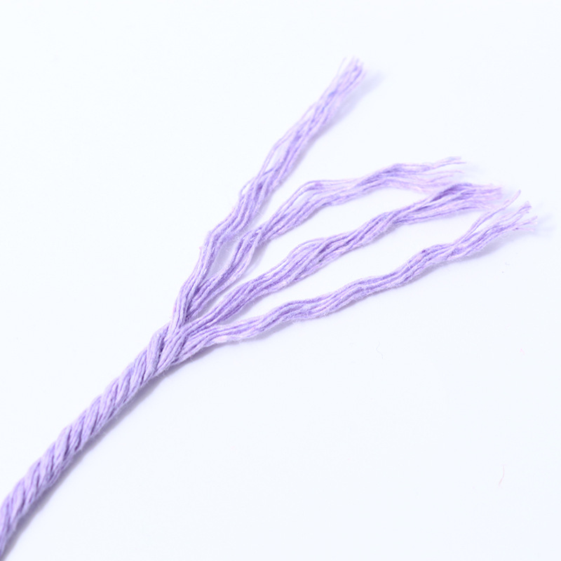 3mm colorido hilo de algodón cuerda de algodón vinculante cuerda de encuadernación hilo de algodón cuerda trenzada hecha a mano DIY cuerda decorativa tapiz cuerda trenzada