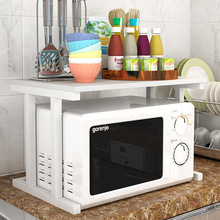 简易厨房置物架单层微波炉架子厨房用品收纳架双层调料架子烤箱架