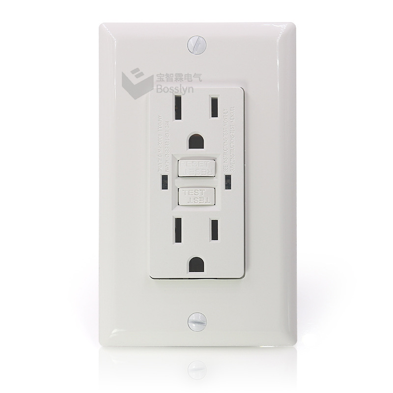 Factory Direct Sales with Panel American Standard Household Wall Socket Gfci Socket American Double Leakage Protection Socket