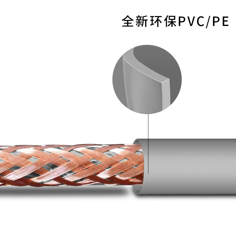 Manufacturer wholesale shielded network cable Category 5e double shielded oxygen-free copper finished network cable Multi-strand pure copper network jumper
