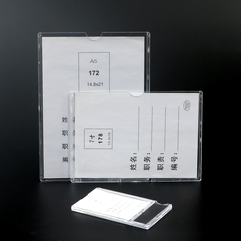 Marco de posición de reemplazo A4 Tarjeta de visualización de posición montada en la pared ranura de marco de fotos Tarjeta de posición A5 A6 caja de enchufe de foto