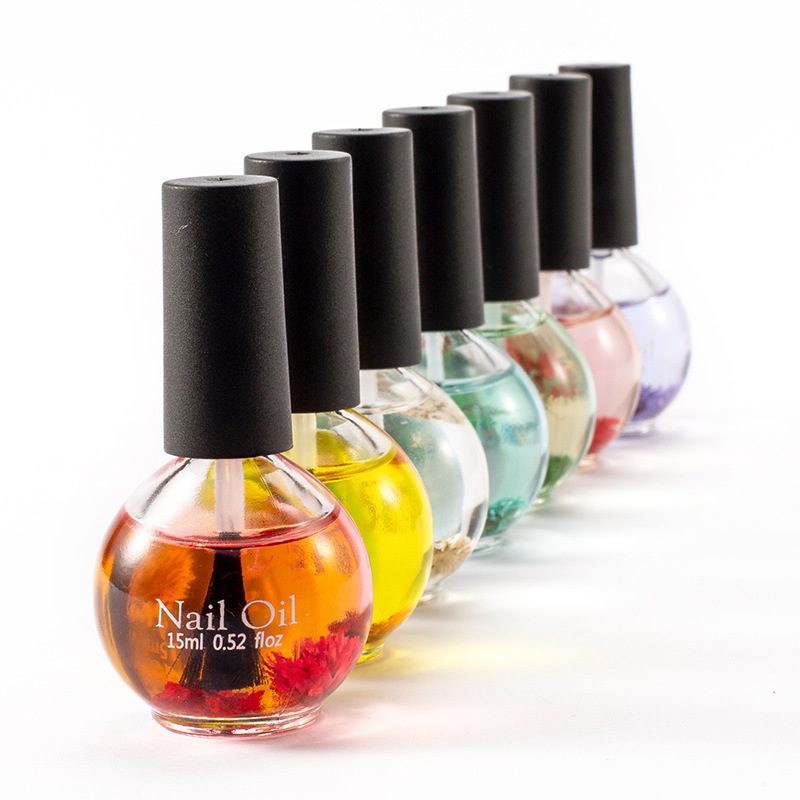 Concubina de uñas aceite de Nutrición de flores secas 15ML Cuidado del borde de las uñas Aceite hidratante anti-púas aceite de Nutrición de flores secas