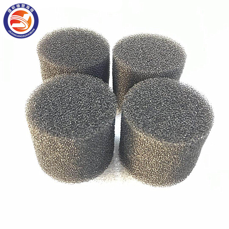 厂家加工 过滤海绵柱子 异形过滤棉加工成型 黑色高密度过滤绵