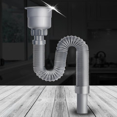 Sink basin drain accessories sink sink universal drain soft set channel kitchen drain pipe