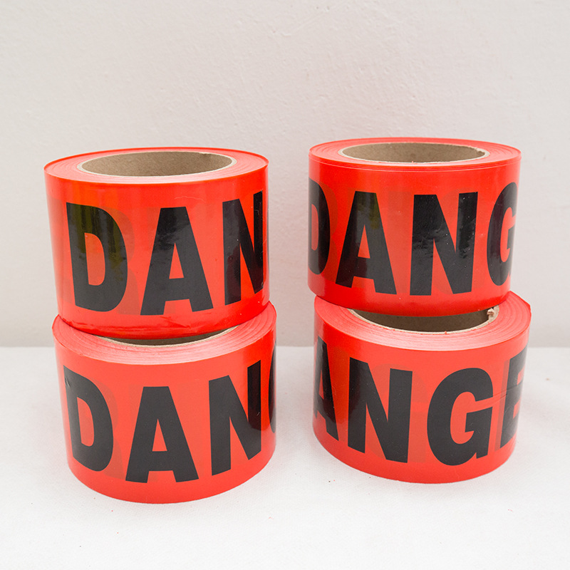 Source custom warning tape new PE material English CAUTION DANGER word protective cordon wholesale
