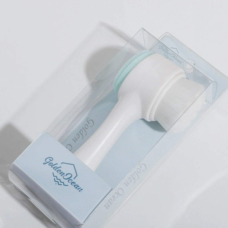 Double-sided Silicone Nylon Cleansing Brush, Standable Facial Wash Brush, Soft Bristles