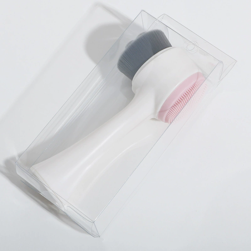 Double-sided Silicone Nylon Cleansing Brush, Standable Facial Wash Brush, Soft Bristles
