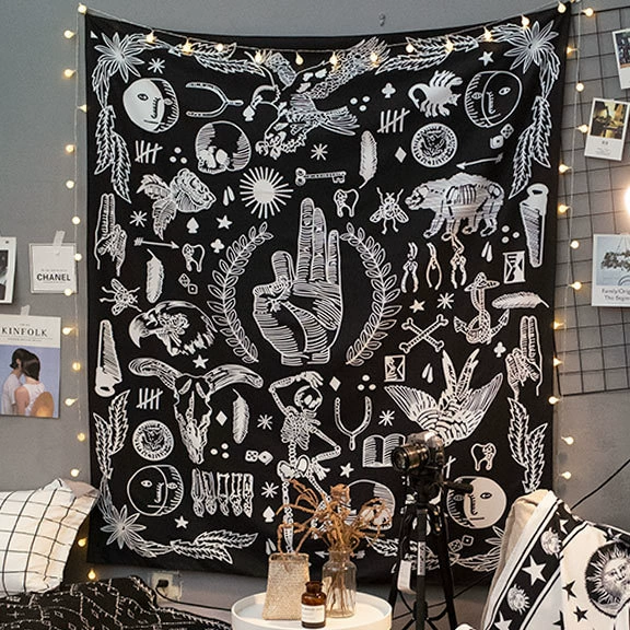 Tapestry (Zhiyu) 3D Digital Print Polyester, multiple patterns, sizes 1×0.7–3×1.5 m