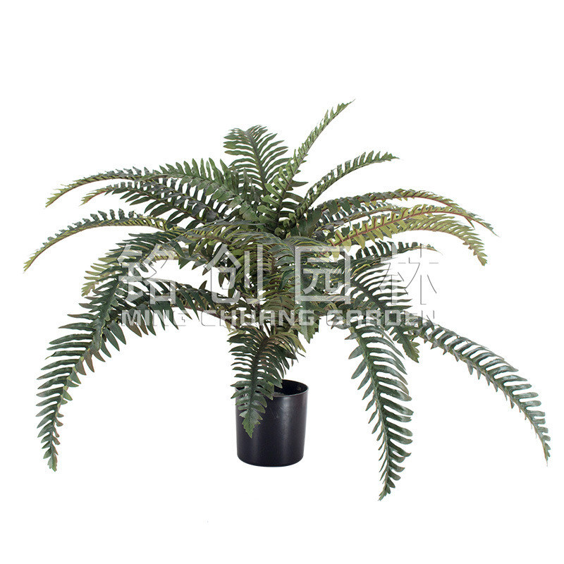 Planta de helecho artificial en maceta pequeña, pequeño bonsái artificial para decoración de paisajismo, árbol de hierba persa, planta de helecho.