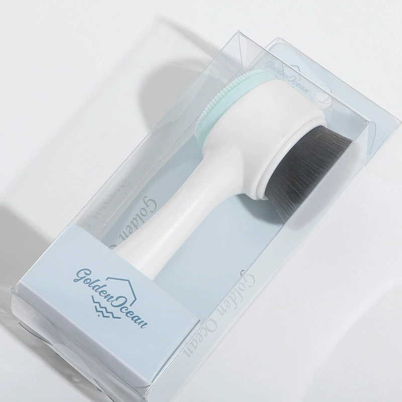 Double-sided Silicone Nylon Cleansing Brush, Standable Facial Wash Brush, Soft Bristles