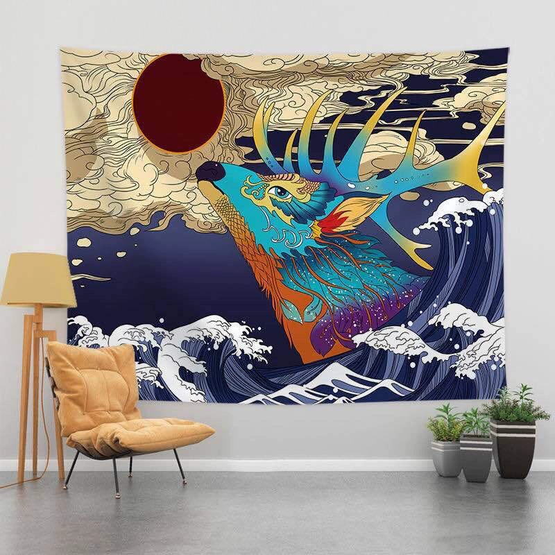 Tapestry (Zhiyu) 3D Digital Print Polyester, multiple patterns, sizes 1×0.7–3×1.5 m
