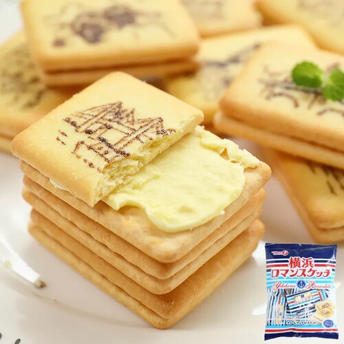 Japanese imported Takara Treasure Fruit Yokohama Vanilla/Butter Flavor Sandwich Cookies for Children