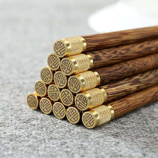 Factory direct chicken wings wooden chopsticks mesh metal chopsticks wooden household hotel restaurant chopsticks spot wholesale
