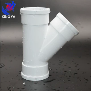 工厂定制pvc斜三通排水管塑料下水斜三通接头配套pvc管材工程建材