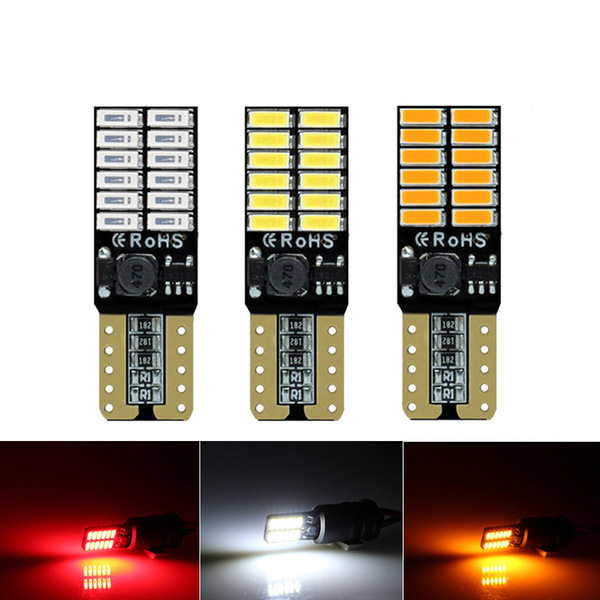 Factory direct sales car led lights T10 4014 24smd width indicator light decoding infinite constant current marker light