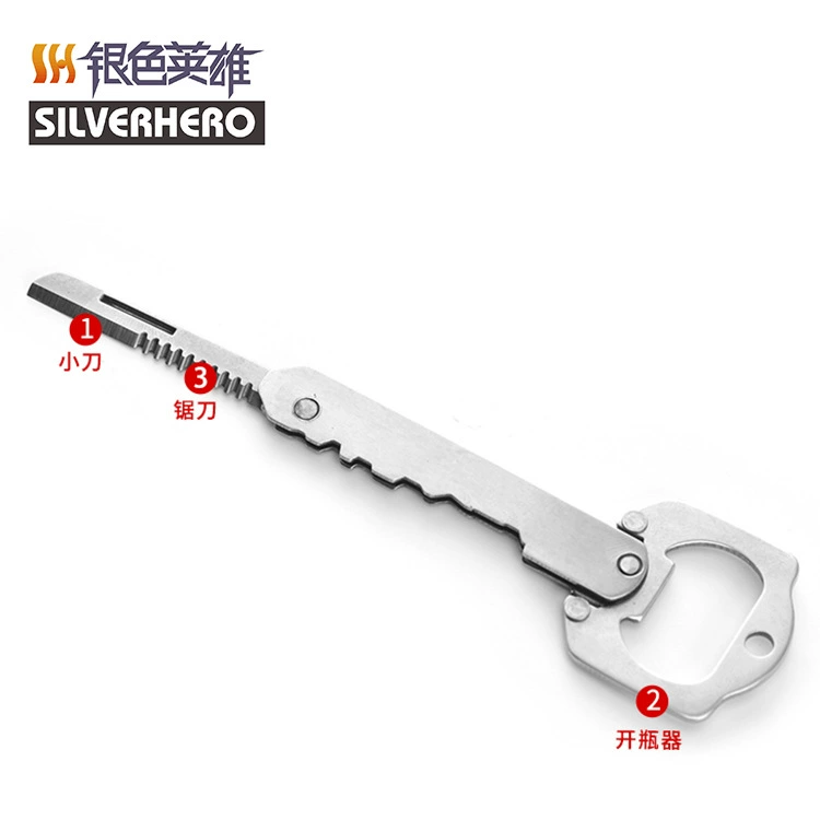 Multi-Function Key Tool (SILVERHERO) Retrofit Car Key Folding Knife, Bottle Opener, 4 mm