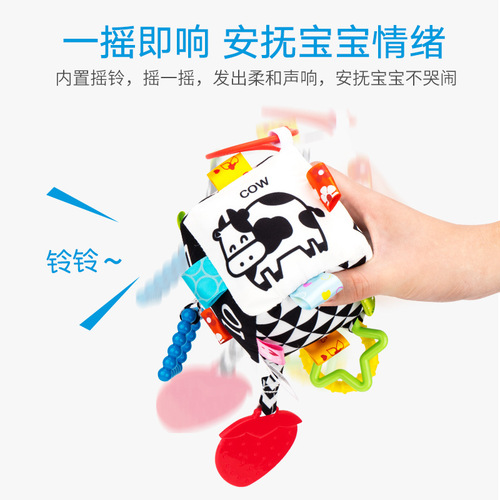 jollybaby baby lathe pendant toys wholesale baby digital enlightenment toy pendant with teether rattle