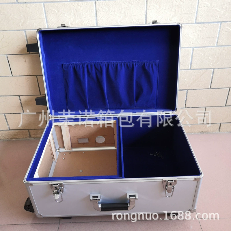 Бытовой портативный многофункциональный ящик для инструментов большой и средний маленький размер, ящик из алюминиевого сплава ударопрочный ящик из алюминиевого сплава