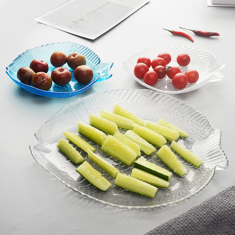 Fruit Plate Glass Small Exquisite Nordic Style Creative Cute Fashion Home Hot Pot Japanese Cuisine Candy Tray