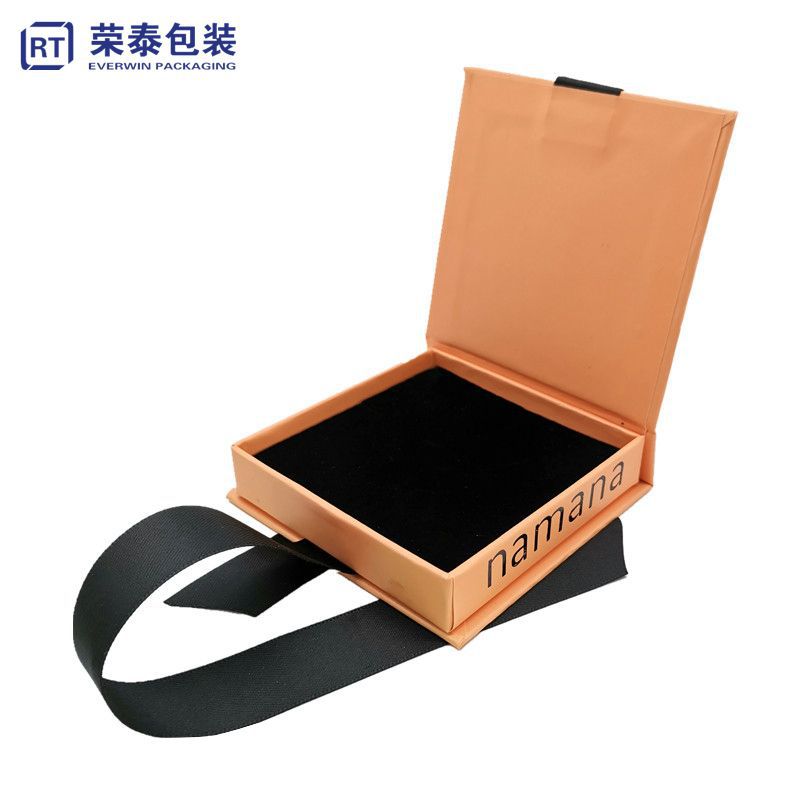 彩色印刷翻盖纸盒 丝带蝴蝶结首饰耳钉包装盒 小饰品项链礼品盒子