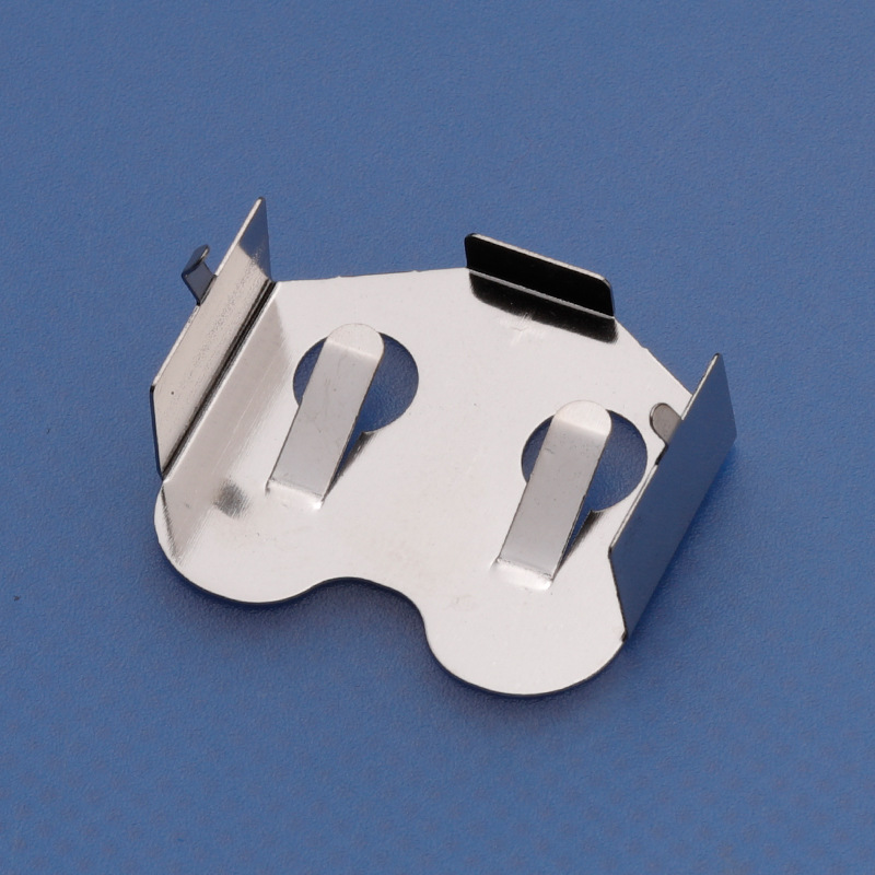 CR2477磷铜镀镍 脚宽1.5MM直插电池座 内扣电池弹片