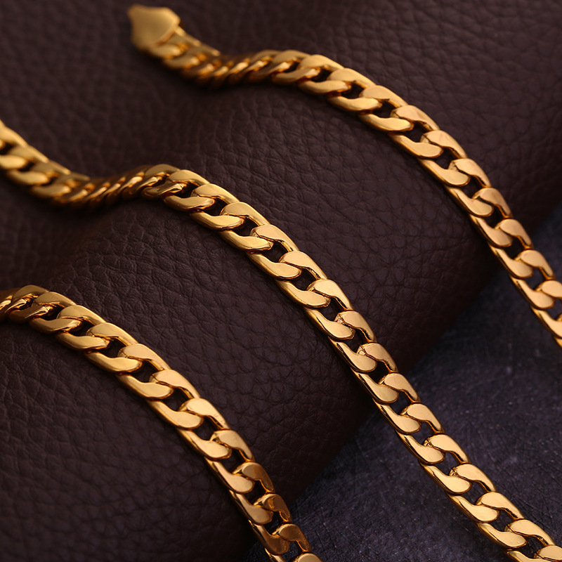 Heren figaro ketting verguld trendy halssieraad_voghion.com