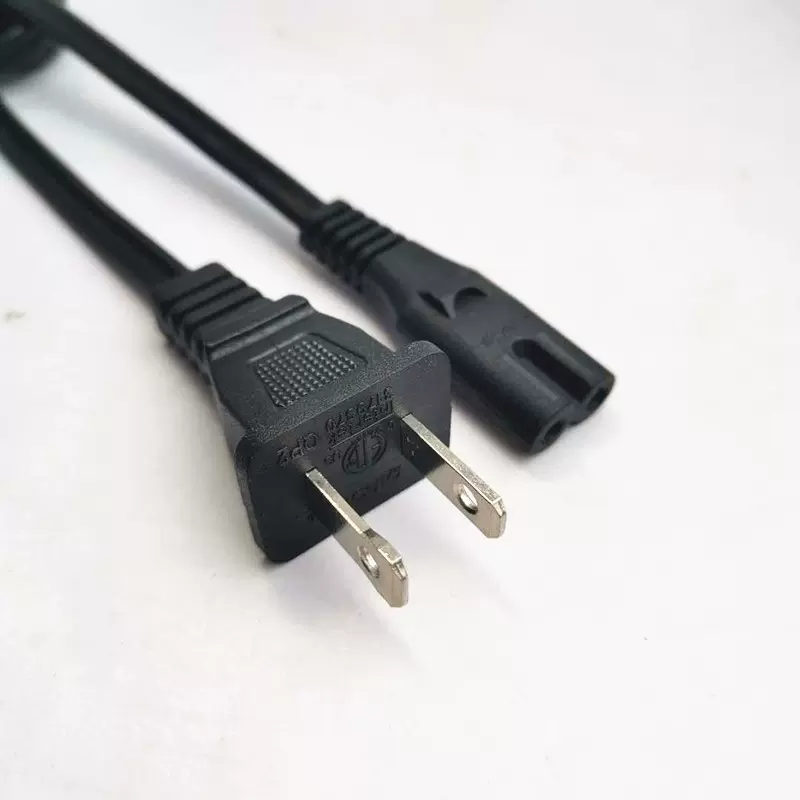 8字插头 1-15P美规2芯插 带8字尾  美规8字尾插头电源线