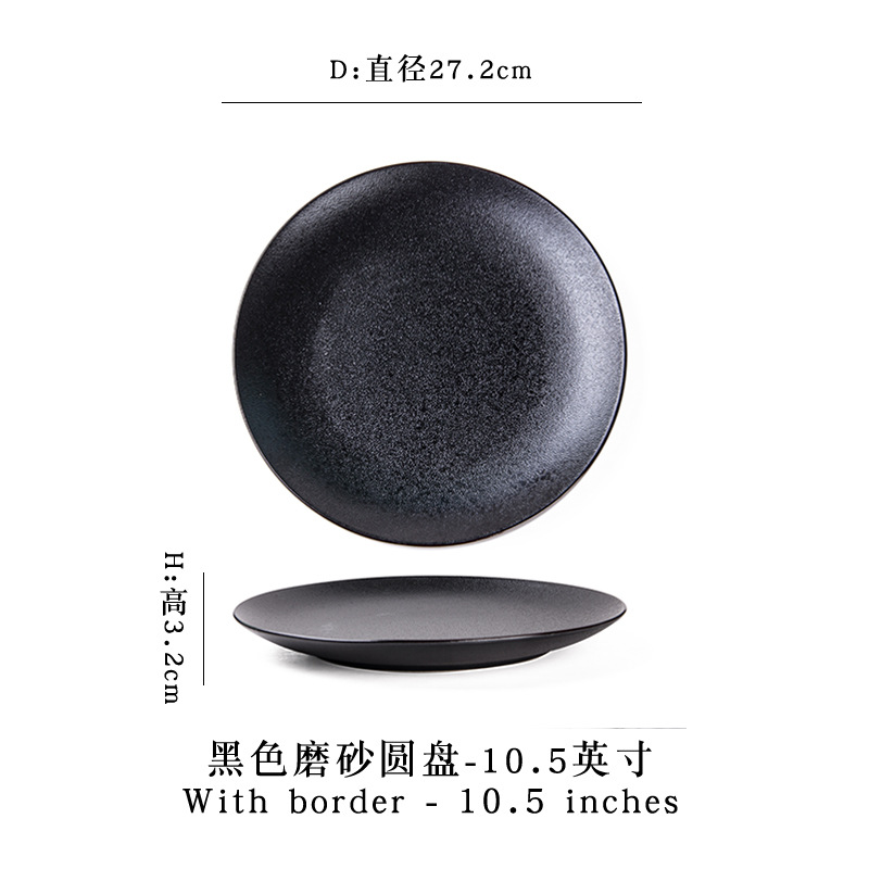 Plato redondo plato de carne plato de cena