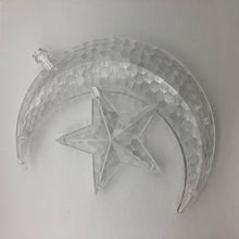 工厂批发彩灯塑料配件灯串挂件窗帘灯吸盘灯挂件五角星月抱星水滴