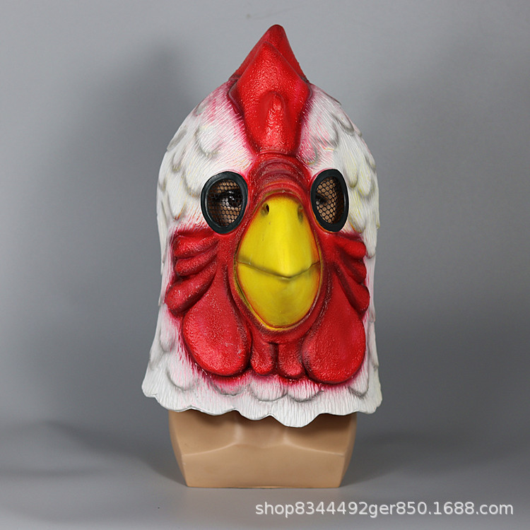 Turquía máscara de pájaro boca cabeza cubierta juego Fire line Miami pollo enojado pequeña máscara Halloween animal cabeza cubierta