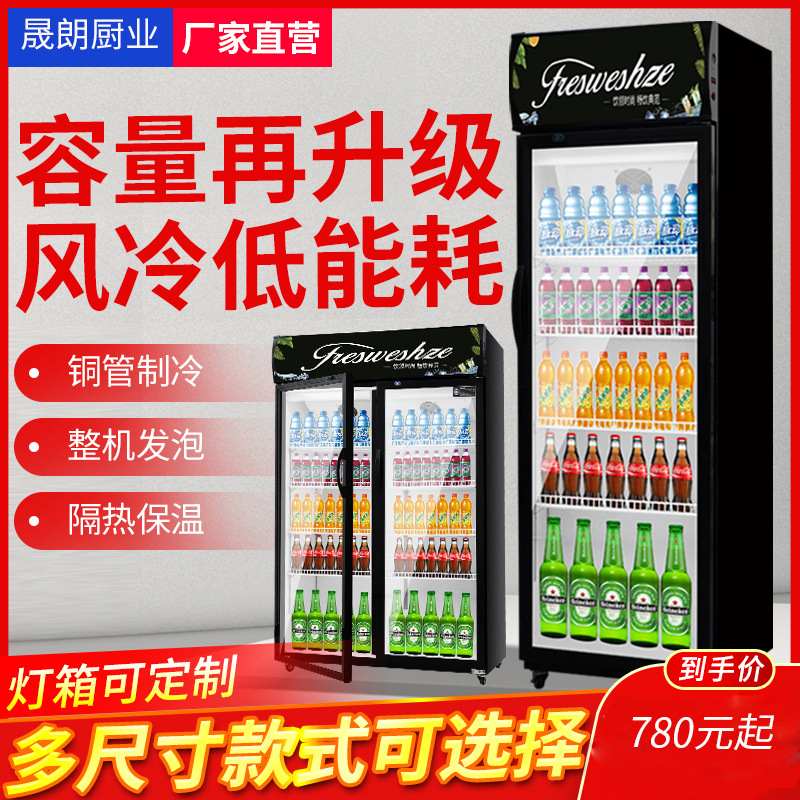 晟朗冰柜冷藏展示柜超市冰箱饮料柜立式商用啤酒单双门保鲜柜
