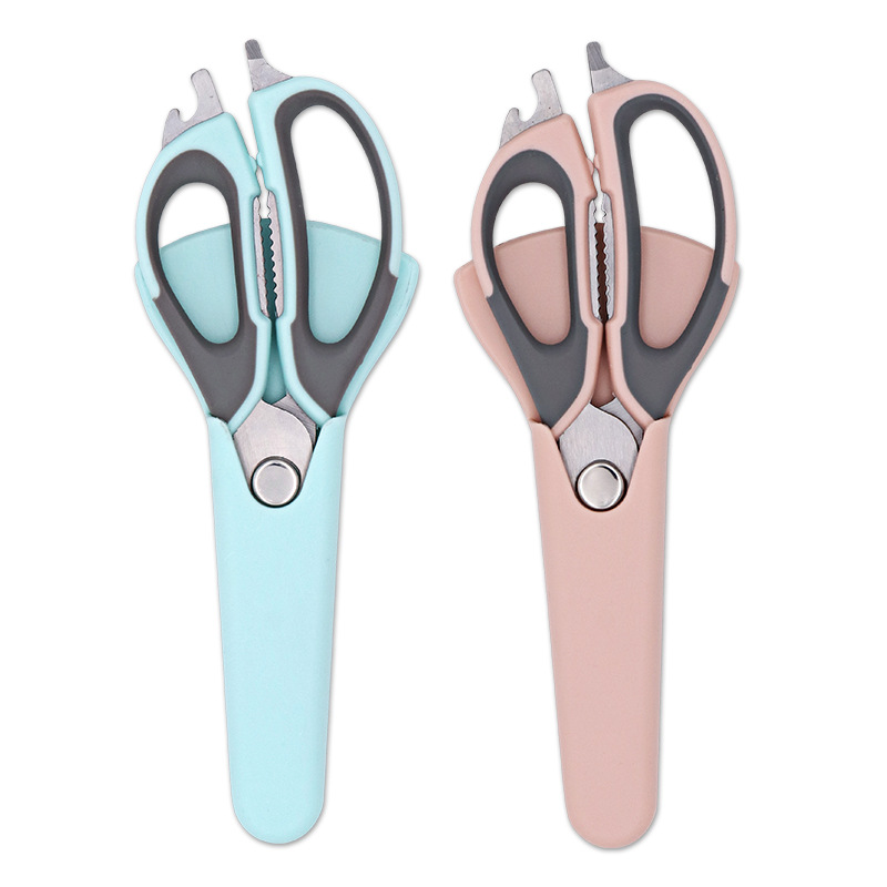 Yangjiang hogar de acero inoxidable de usos múltiples tijeras de cocina desmontable tubo de succión magnética tijeras de alimentos refrigerador tijeras de cocina