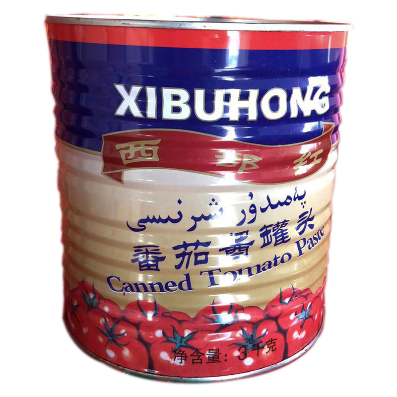 厂家直供西部红番茄酱3kg*6听番茄膏炒菜火锅底料酱料