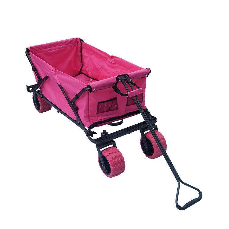 厂家直销可折叠手推车拖车户外野营车户外4轮沙滩手推车