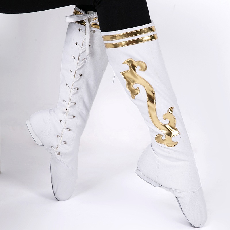 Sitang botas de montar Jazz botas de cuero de baile mongol danza Xizanga danza nacional botas altas rendimiento