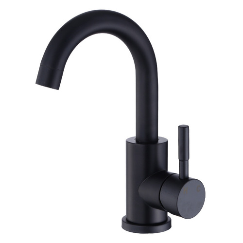 Black 304 stainless steel basin faucet White bathroom washbasin under-counter hot and cold faucet