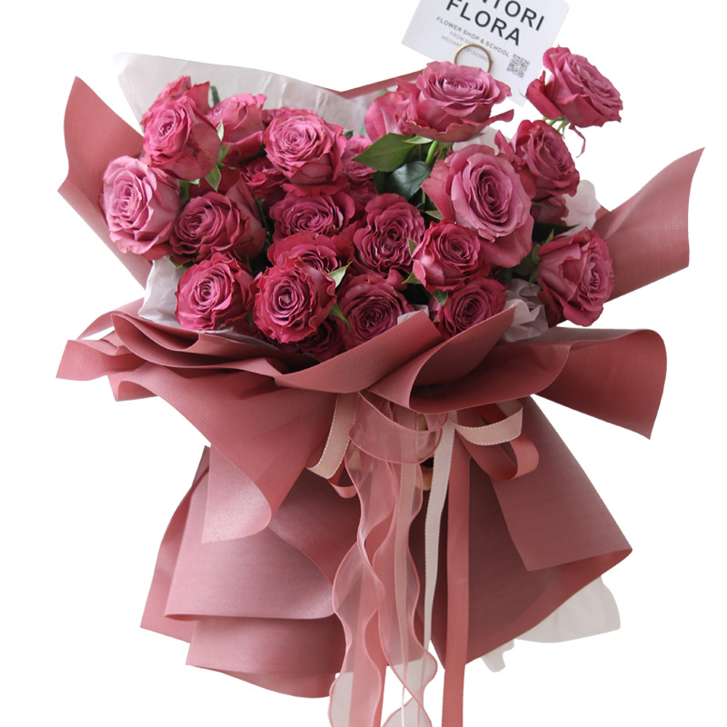 Nuevo papel de modelado redondo ramo de papel Kraft en relieve espesado impermeable papel de embalaje regalo flor material de embalaje lote