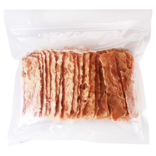 Mengbei factory directly supplies pet snacks chicken jerky 500g dog snacks training dog meat jerky Teddy snacks wholesale and delivery