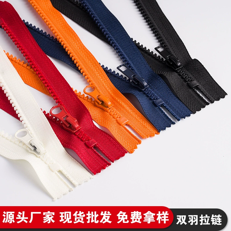 Оптовая продажа фабрики № 5 смолаы закрытые хвост молнии в наличии пластиковые толстые зубы резиновые зубы закрытые карман одежды сумка на молнии