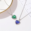 Accessory, crystal, classic marine necklace, with gem