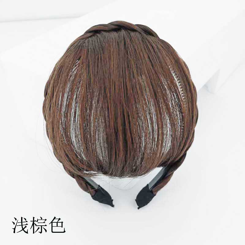 Trenza diadema peluca flequillo pieza un cuchillo recto flequillo oblicuo flequillo plano flequillo diadema joyería