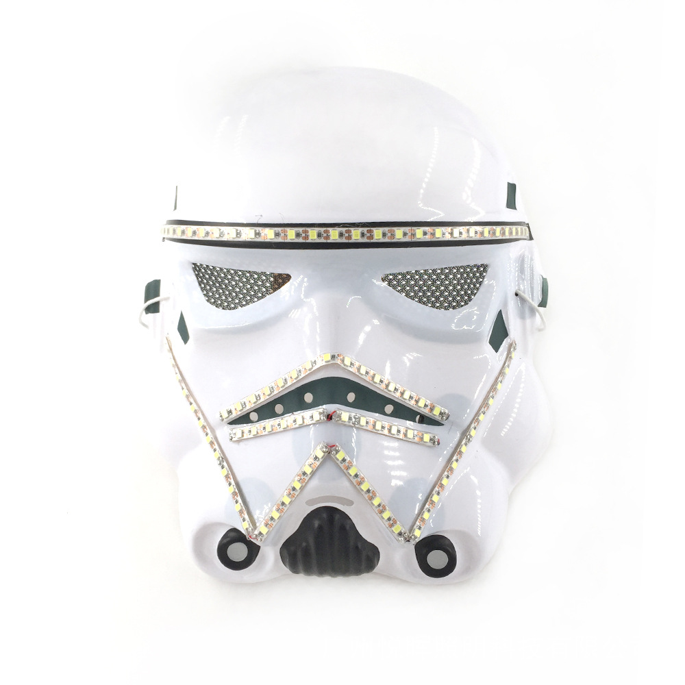 LED Star Wars máscara 5V lindo papel de película Juego brillante apoyos flash brillante máscara Nuevo