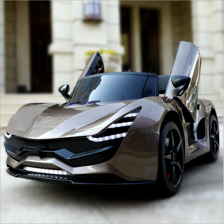 Coche eléctrico para niños coche de control remoto de cuatro ruedas mecedora cochecito de 4 ruedas coche de juguete para niños coche deportivo de carga